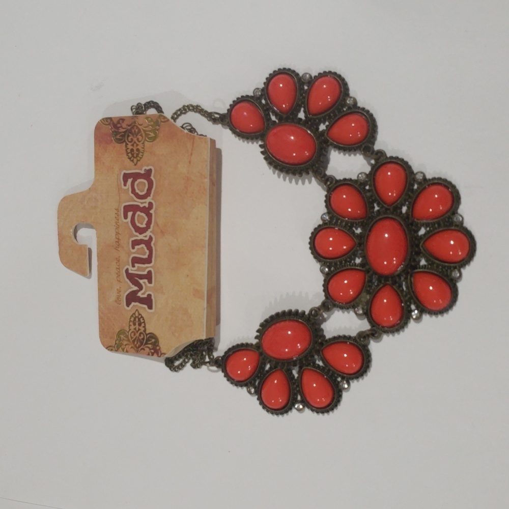 Elegant Mudd Blue Statement Necklace - Women's Fashion Jewelry - Picture 7 of 8